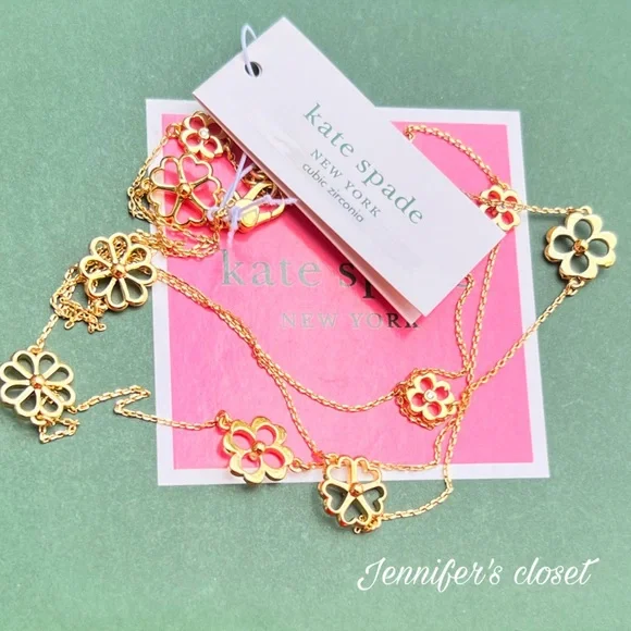 NWT ♠️Kate Spade Long Scatter Station Necklace